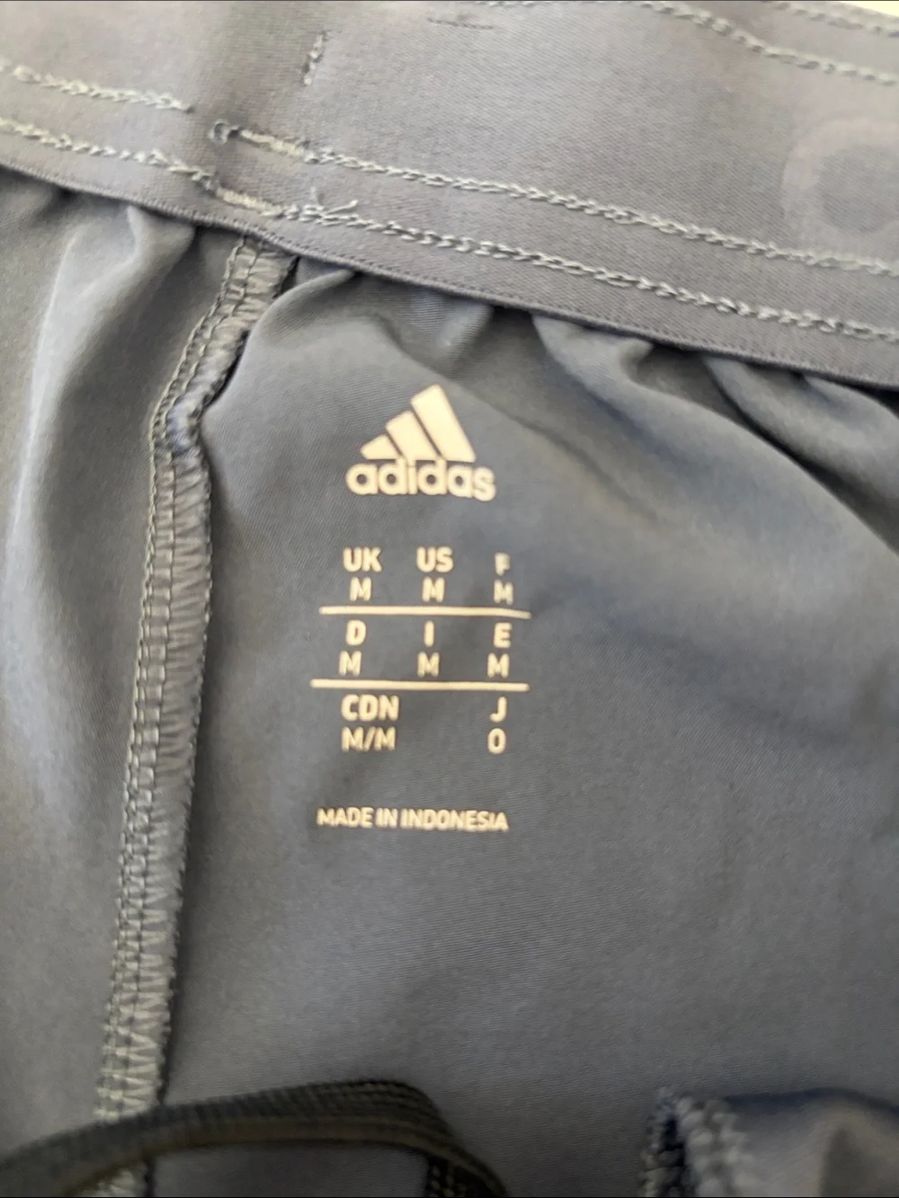 adidas Men’s Gray Athletic Joggers. Zip bottoms. 31” long. 11” rise.
